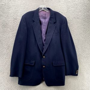 Vintage Mr. Mac Jacket Adult 42 Reg Navy Botany 500 Blazer Sport Coat Wool Men's